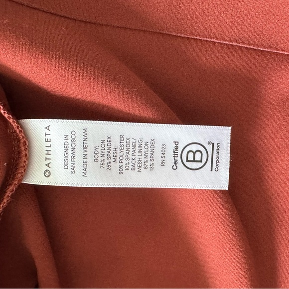 Athleta Hyper Focused Powervita Bra Dress in Dried Cinnamon Rust Color Size S - Picture 6 of 9